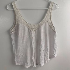 White Cropped Tank Top